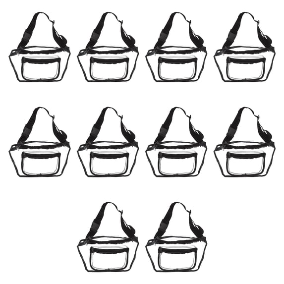 Discover Fanny Packs Set of 10, Bulk Pack - Perfect for Outdoor Events And For Everyday Use - Clear