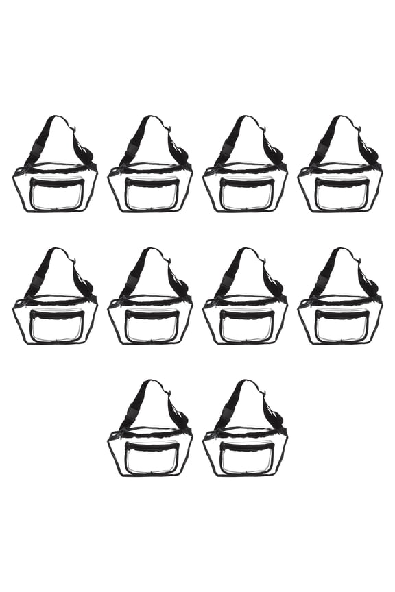 Discover Fanny Packs Set of 10, Bulk Pack - Perfect for Outdoor Events And For Everyday Use - Clear