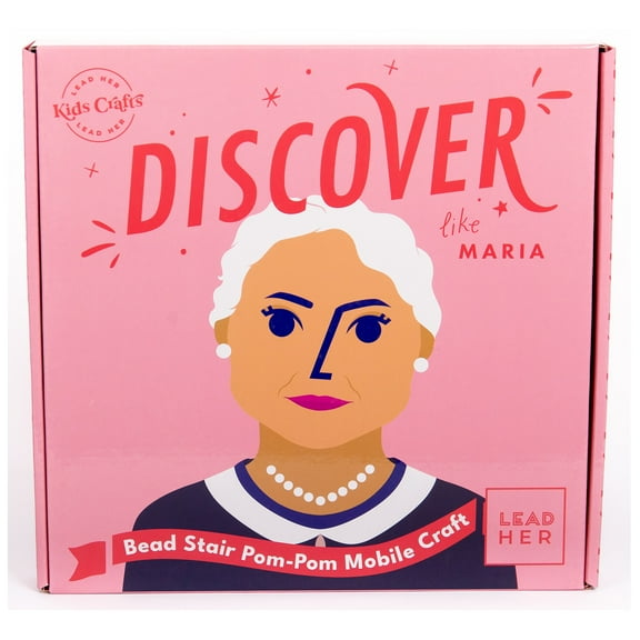 Discover Like Maria -DIY Bead Stair Pom-Pom Mobile Craft Kit - Kids Girls Ages 7+