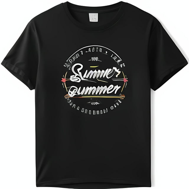 Discover Serene Style: Black T-Shirts with Minimalist Chest Graphics