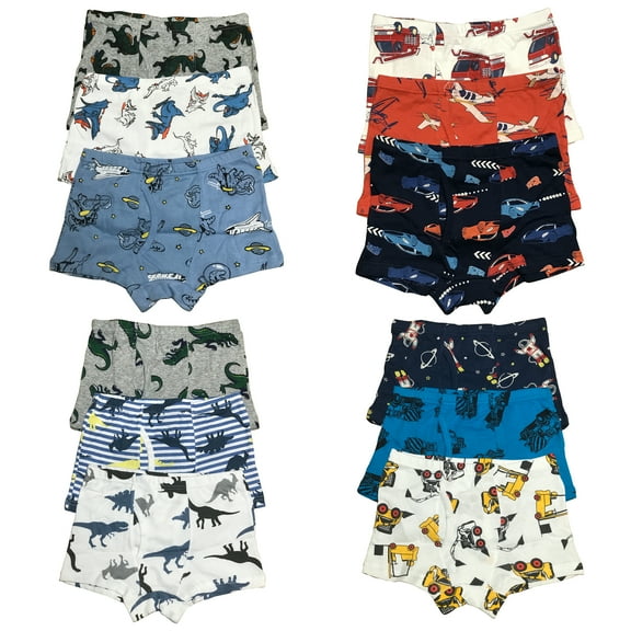 Discover Unmatched Style and Comfort: B&Q 12-Pack of Toddler Boys Cotton Boxer Briefs | Sizes 4T, 5T, 6T, 7T, and 8T | Stylish, Comfortable, and Durable Essentials