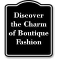 thumbnail image 1 of Discover the Charm of Boutique Fashion BLACK Aluminum Composite Sign 15''x18'', 1 of 2