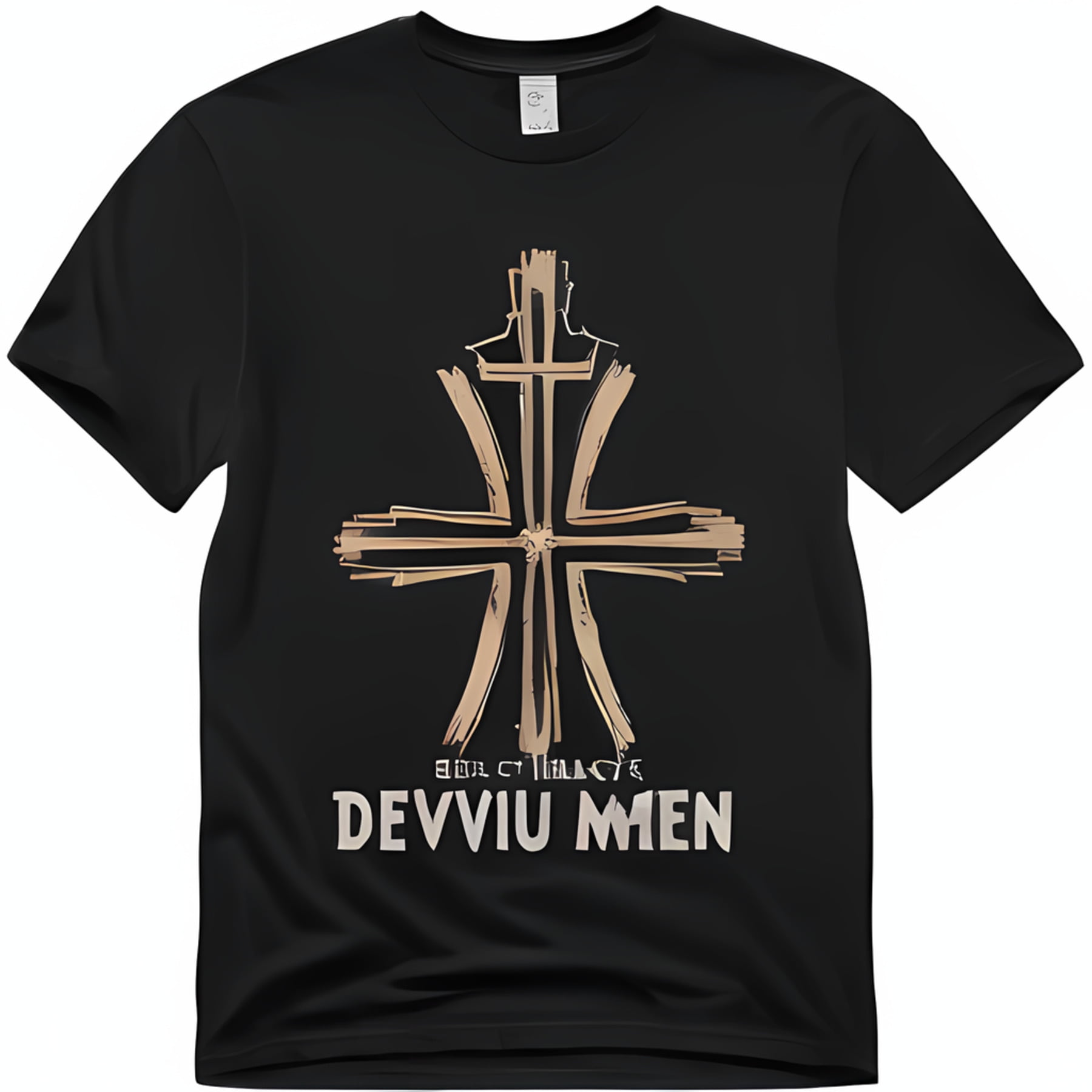 Discover the Enigmatic Charm of DEVVIU MIEN on Black T-Shirts Piece 