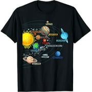 Discover the Mysteries of the Universe with Our Cosmic Black Planet Tee - Size M In Stock