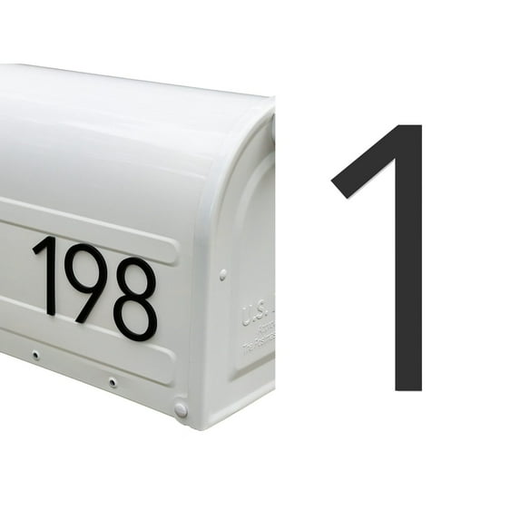 Discovered Designs Premium 3D Acrylic Mailbox Number, Black 3 Inch, Weatherproof