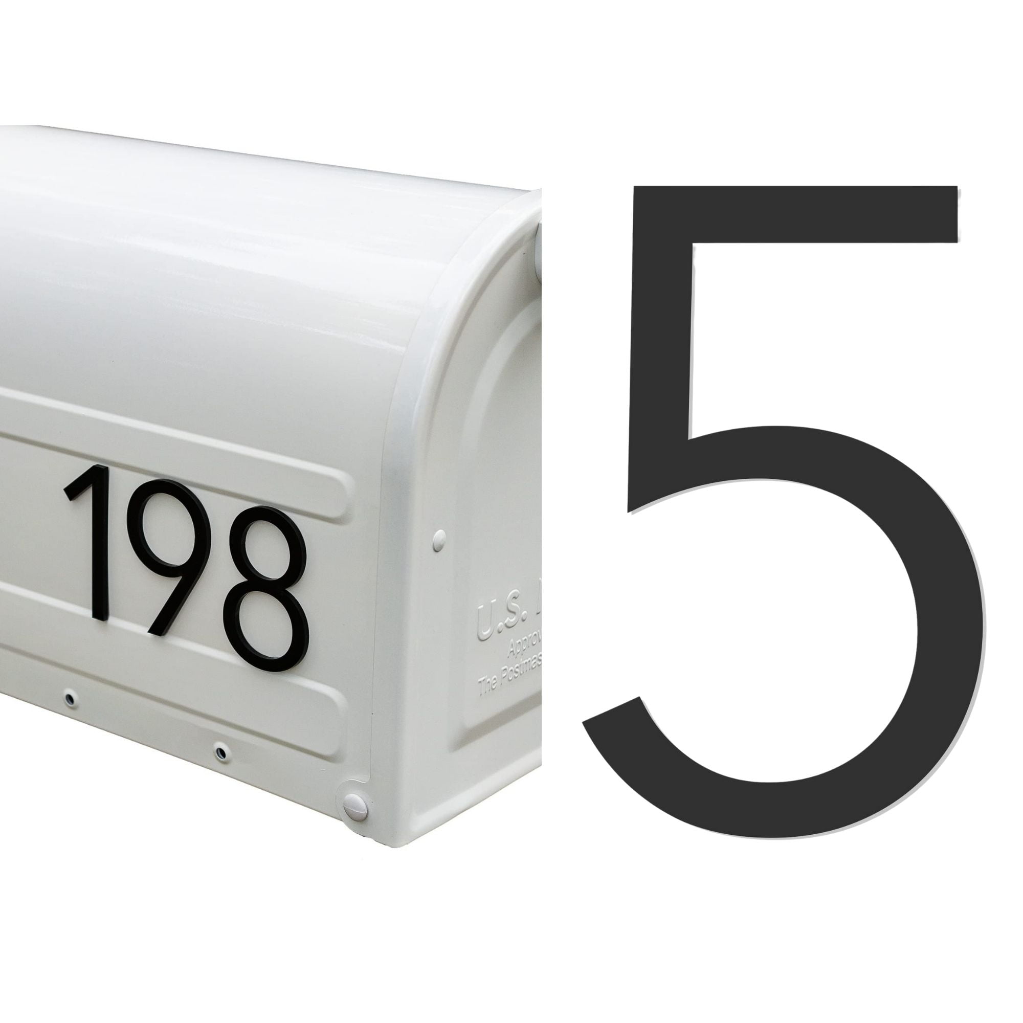 Discovered Designs Individual 3D Acrylic Mailbox Number Self Stick