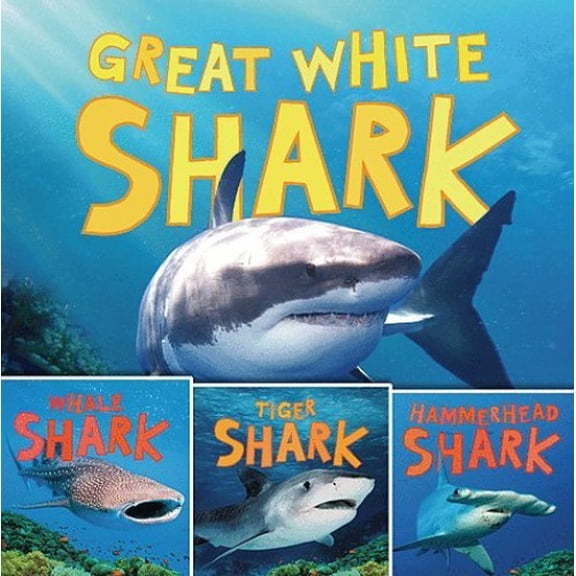 Pre-Owned Discovering Sharks 4 Paperback Book Set Includes Whale Shark, Tiger Shark, Hammerhead Shark & Great White Shark! (Paperback) 1609924002 9781609924003