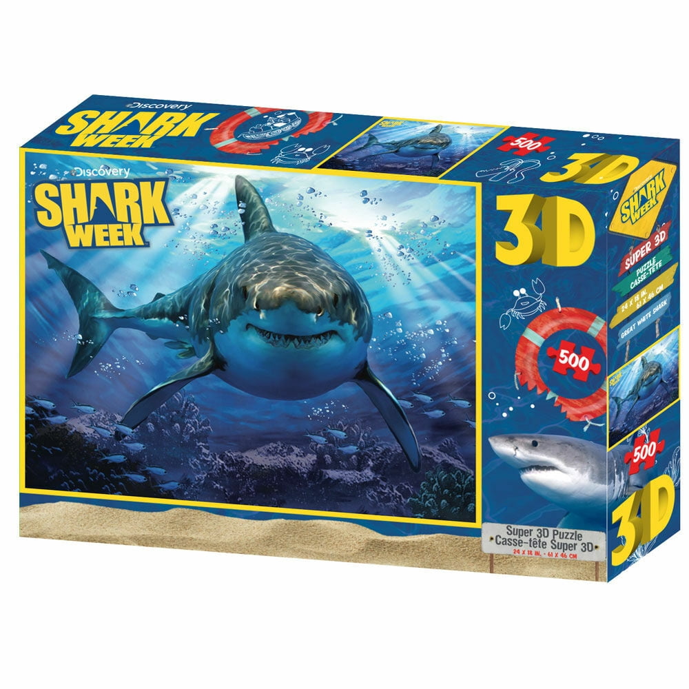Discovery Channel Shark Week 3D Lenticular Puzzle - 500 Pieces