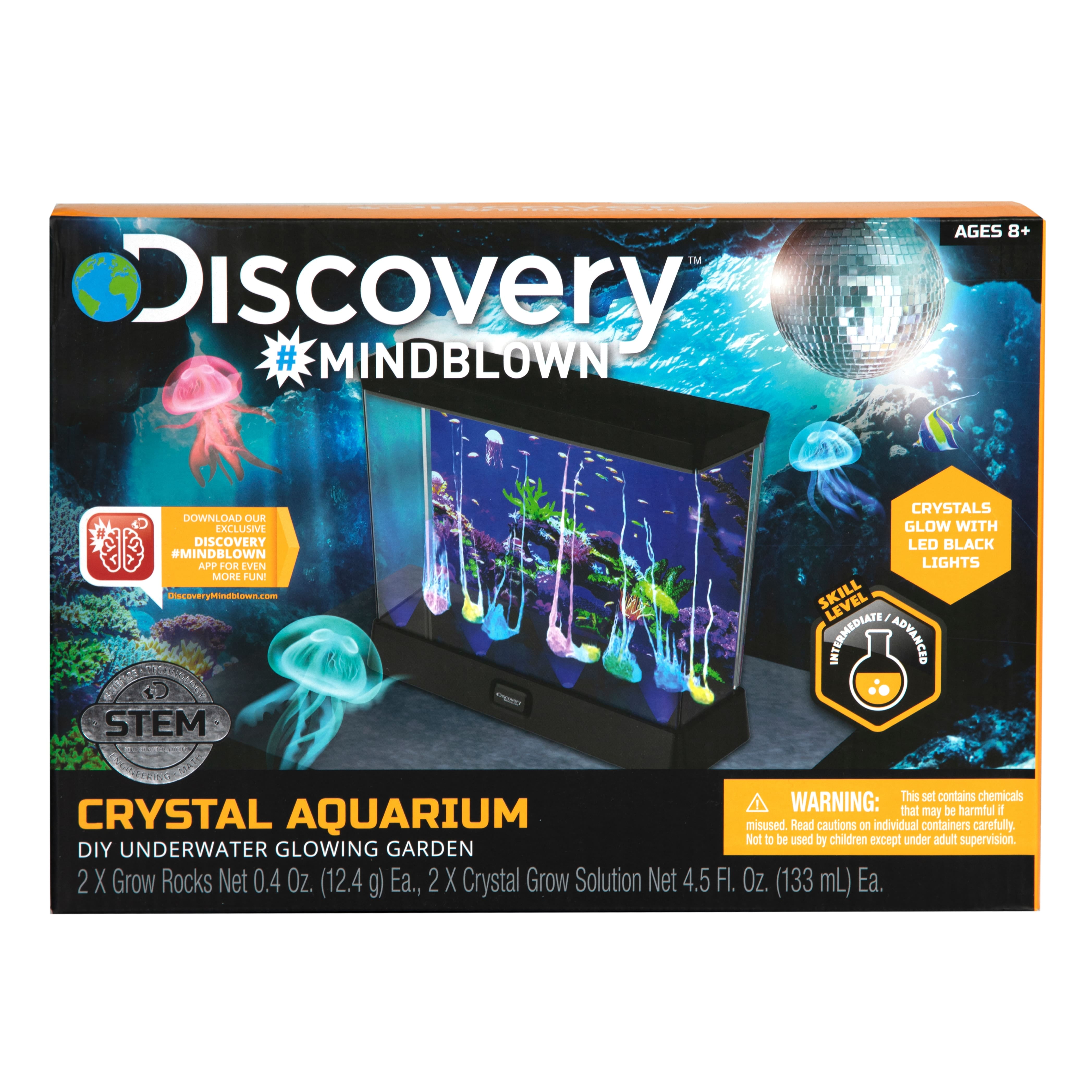 Image showcasing Discovery™ Kids DIY Glow Rock Crystal Aquarium Grow Kit - Walmart.com