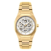 Discovery Drake Triple Calendar Skeleton Automatic Cloudy Gold