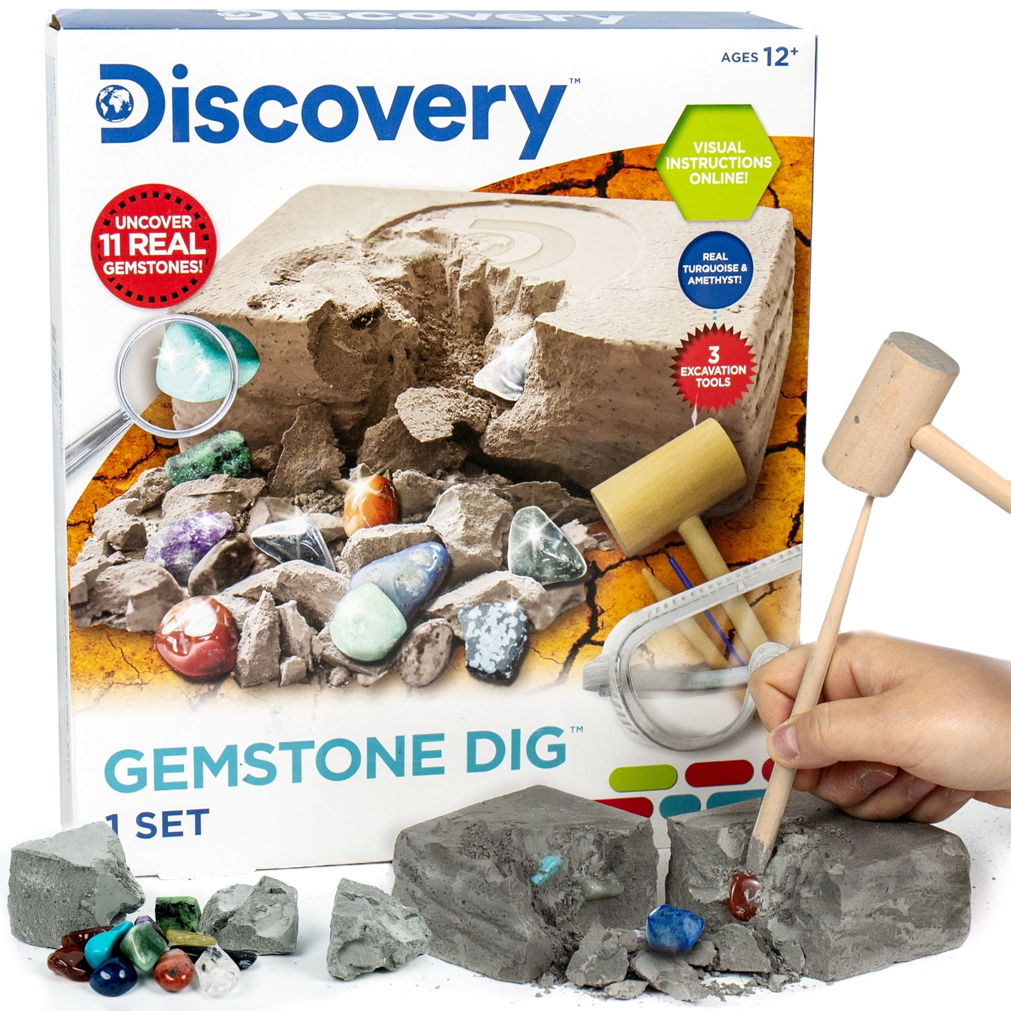 Fridja Rocks Collection 48PCS Rock and Mineral Education Set Gemstones for  Kids Geology Gem Kit with Dalmatian jasper, agate,lazuli and More  Identification Guide 