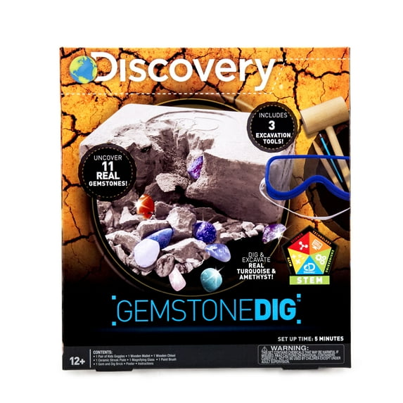 Discovery Gemstone Dig, STEM, Natural Science Kit, 6+