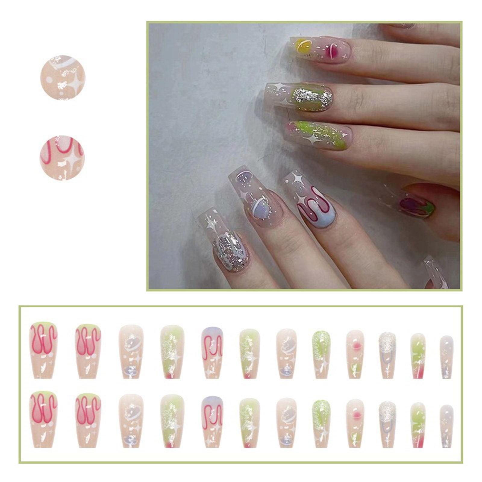 Clear False Nails Extra Long Nail Hand Rest on Nail Coffin Full Coverage Nail Tips Clear Short Ballerina Nails on Acrylic Nails Coffin Clear Clear Nail Tips Clear Nails Large Nails