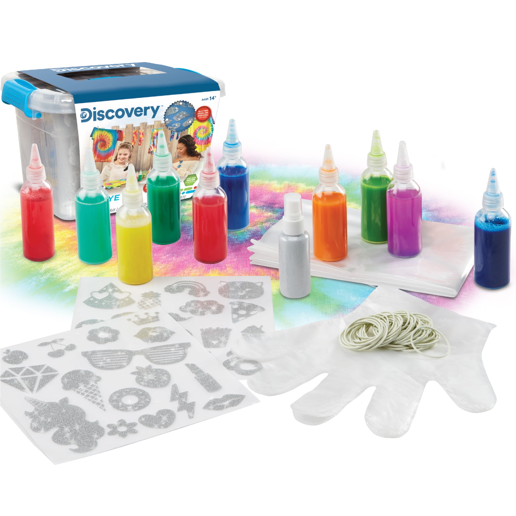 Discovery Kids 10Color Tie Dye Ultimate DIY Kit, Easy OneStep Dye for