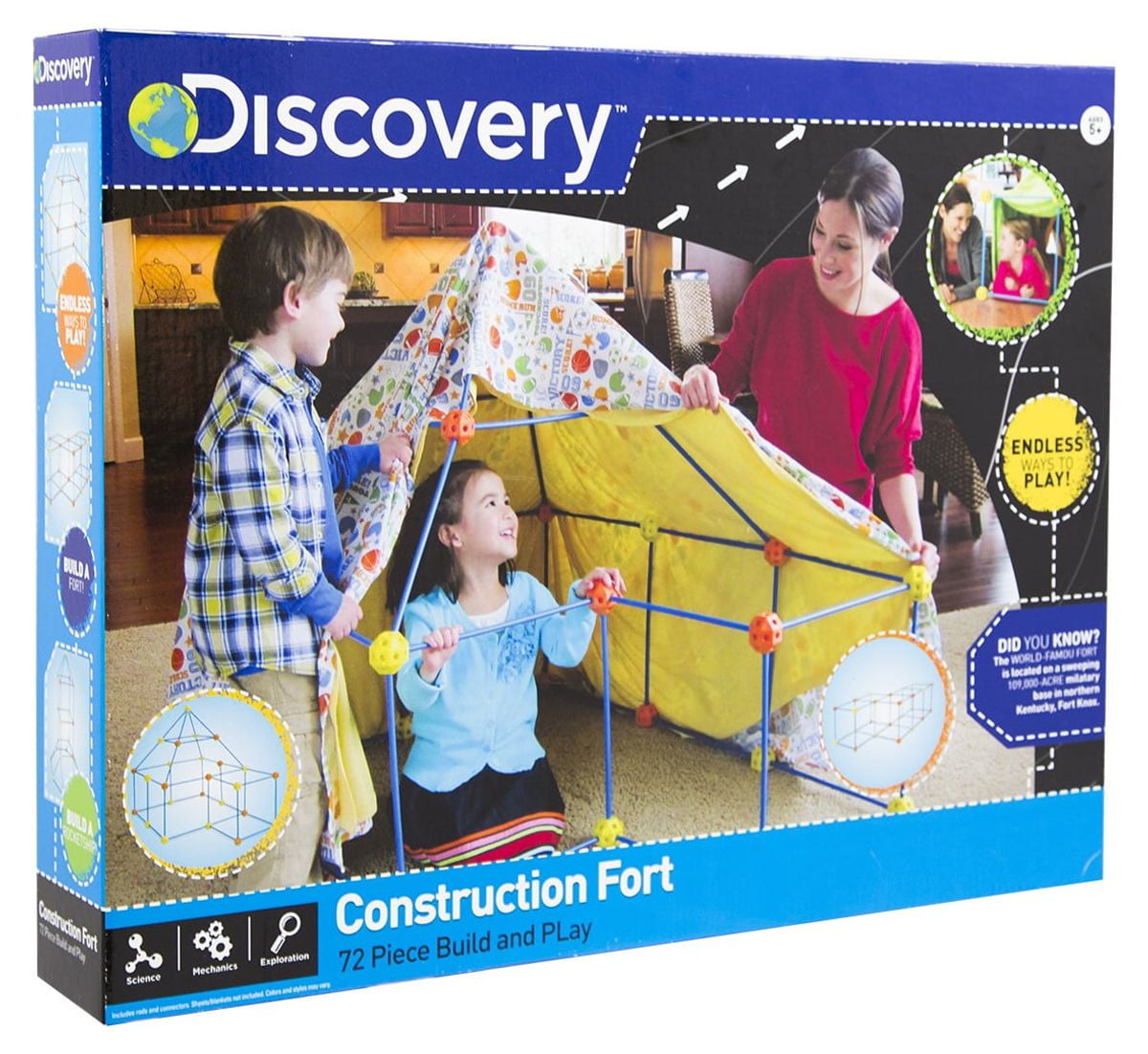 Discovery Kids Flexible Construction Fort, Set of 69 - Macy's