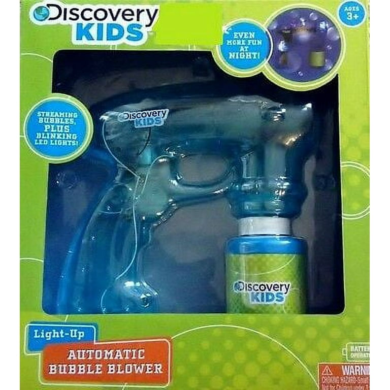 Discovery Kids Led Light Up Automatic Bubble Blower Blue In Box