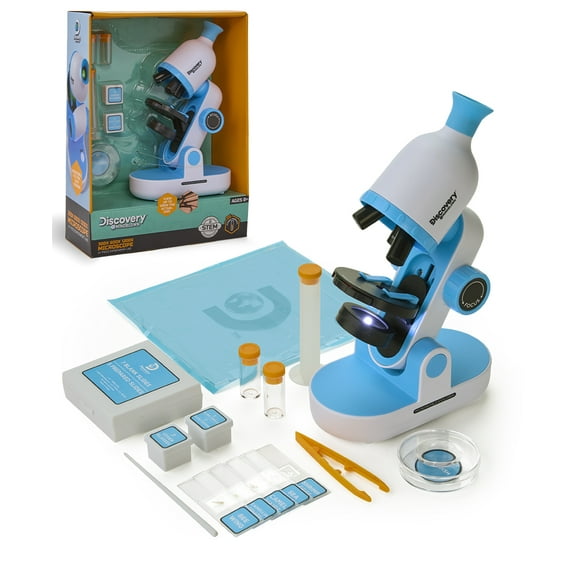 Discovery #MINDBLOWN 1200X, 600X, 300X Microscope, 41-Piece Experiment Lab Set for Children and Elementary School