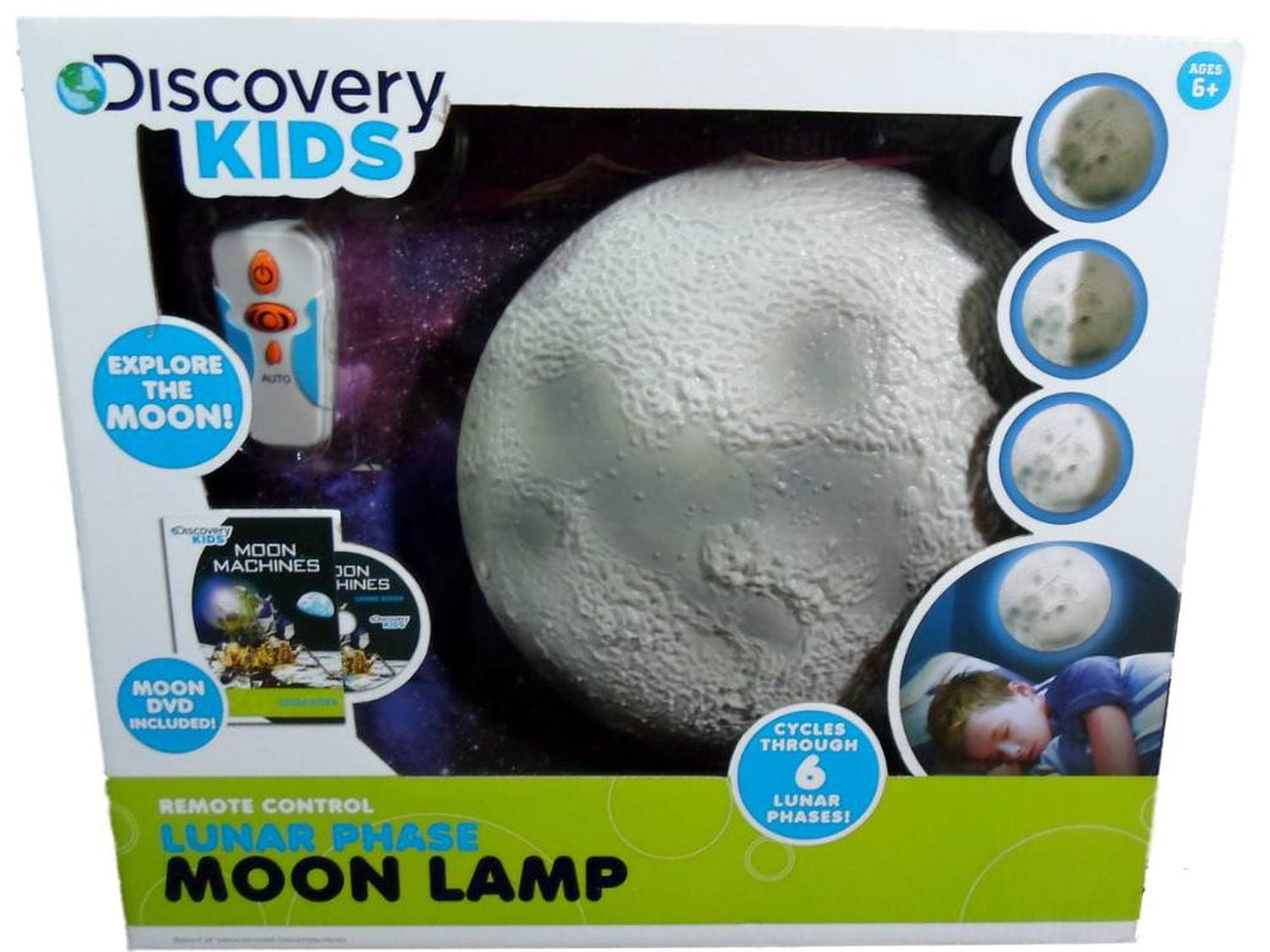 Discovery Kids Moon Lamp Remote Control Lunar Phase Explore