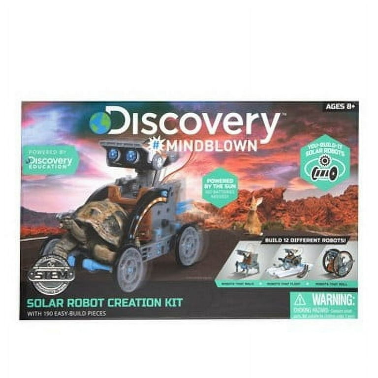 Discovery Kids Educational Solar Robot Kit, 190 Pieces For