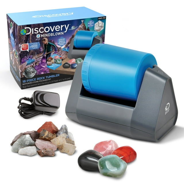 Discovery MINDBLOWN 18Piece Rock Tumbler Set with Polishing Machine