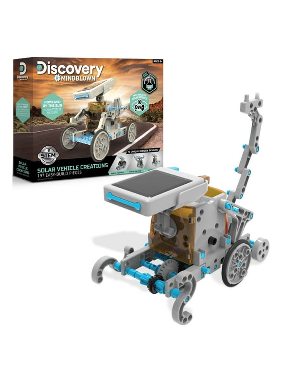 Discovery #MINDBLOWN STEM 12-in-1 Solar Robot Creation 190-Piece Kit, Kids & Teens