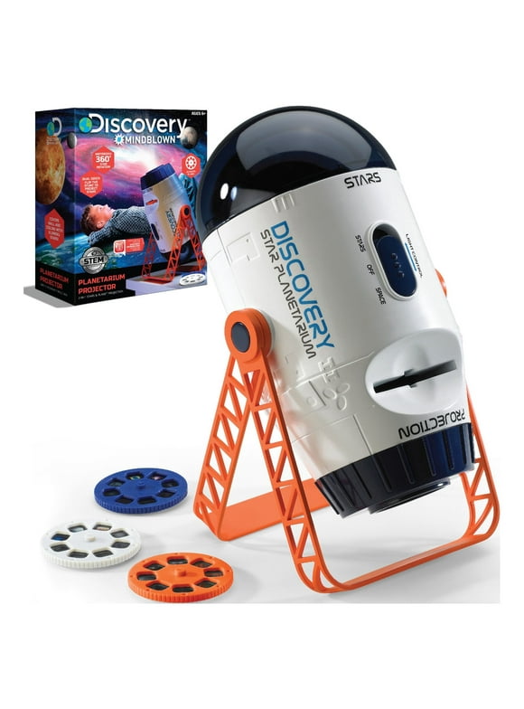 Discovery™ #Mindblown 2-in-1 Reversible Planetarium Space Projector for Children, White