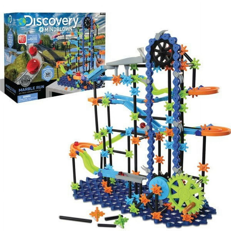 Discovery Mindblown 321 Piece Marble Run Construction and Building Kit for Kids Walmart