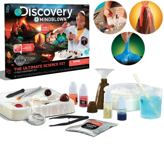 Discovery #Mindblown The Ultimate Science Kit 17-Pieces Experiment Kit, with 3-In-1 Experimental Science Kit