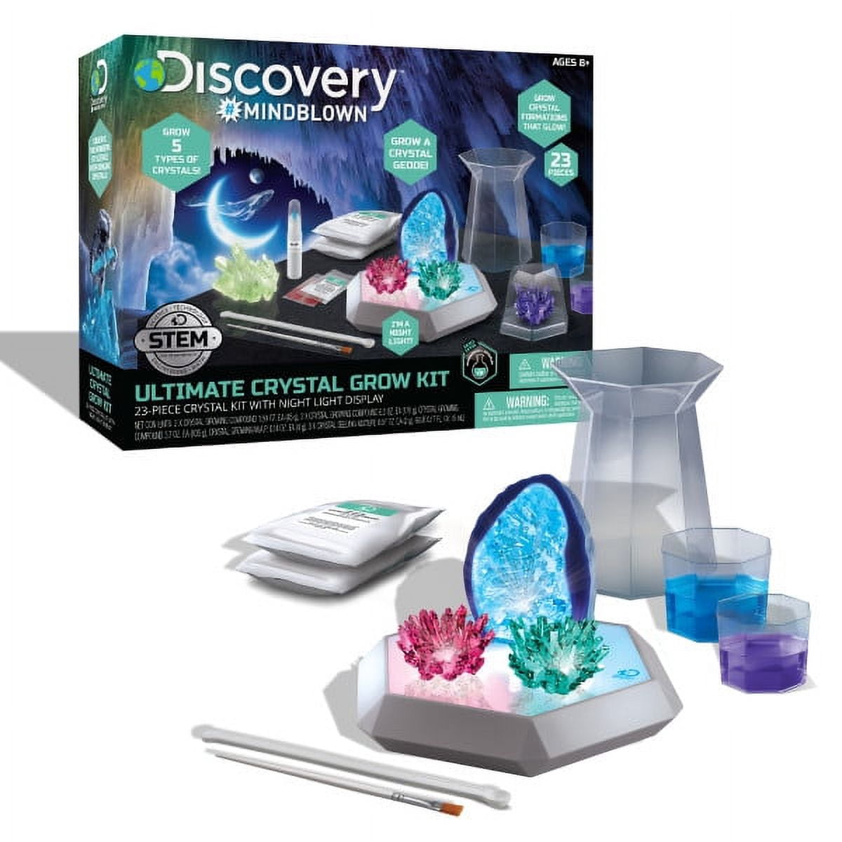 Discovery Ultimate Crystal Growing Set - STEM Science Activity Kit ...