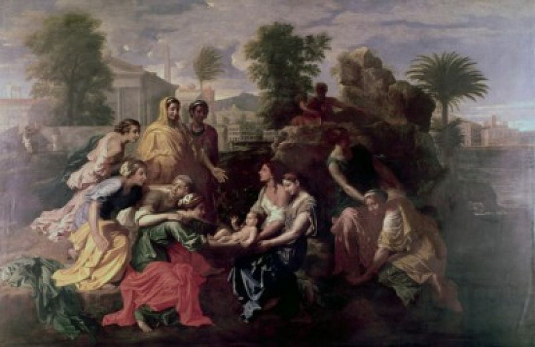 Discovery Of Moses Nicolas Poussin (1594-1665 French) Canvas Art - Nicolas Poussin (18 x 24)