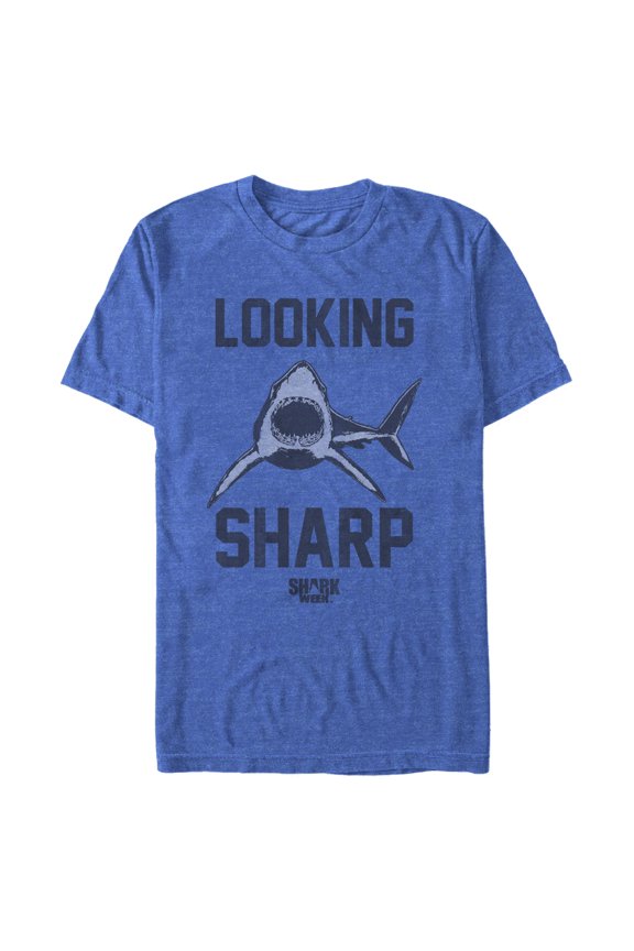 Mens Discovery Shark Week Looking Sharp T Shirt