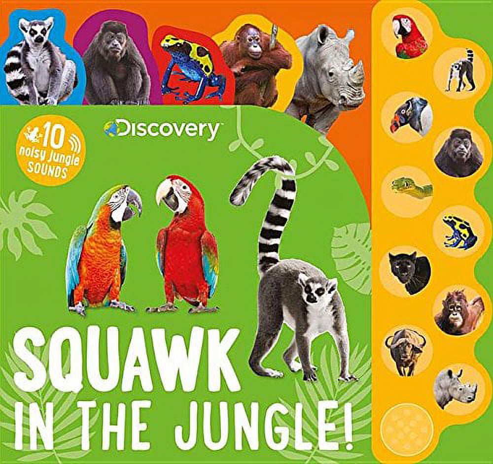 10　Jungle　Noisy　Discovery　Sounds　the　in　Squawk　book)　Jungle!　(Board