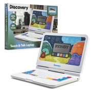 Discovery  Teach & Talk Swivel Laptop, Children s Educational Interactive Computer, 60 Challenging Games and Activities, Battery Powered and Portable, Pivoting LCD Screen, Keyboard and Mouse Included