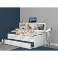 thumbnail image 1 of Discovery World Furniture Twin Daybed with 3 Drawers and Trundle in White, 1 of 5
