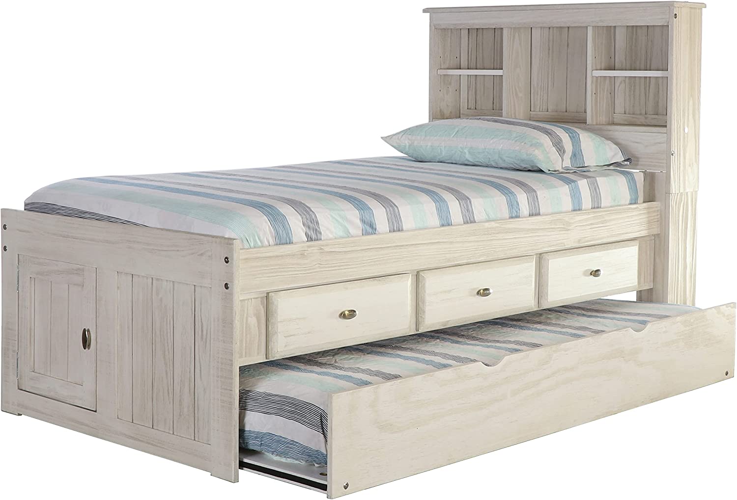 Hillsdale Kids and Teen Caspian Twin Bookcase Bed, Gray