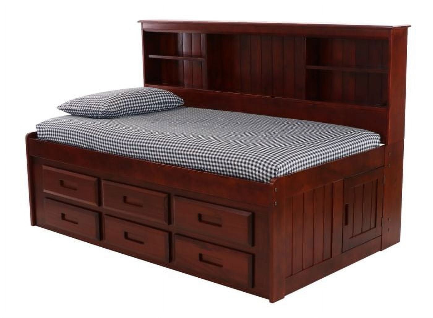 Discovery World Furniture - Twin Size Bed Frame with Headboard Bookcase ...