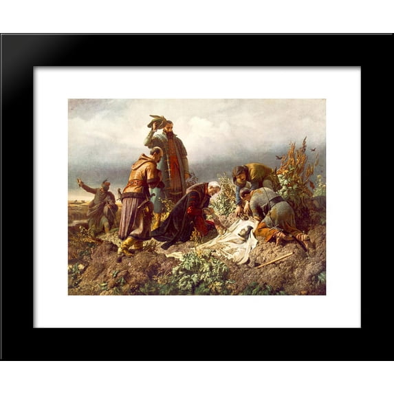 Discovery of the Body of King Louis the Second 20x24 Framed Art Print by Bertalan Szekely