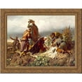 thumbnail image 1 of Discovery of the Body of King Louis the Second 24x20 Gold Ornate Wood Framed Canvas Art by Bertalan Szekely, 1 of 2