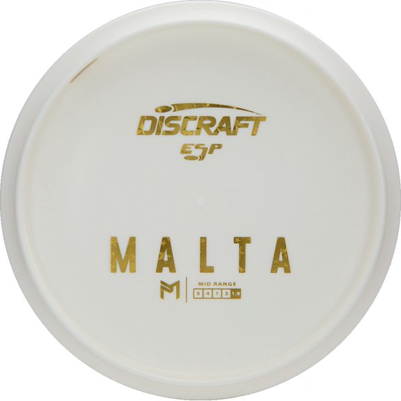 Discraft Dye Pack Bottom Stamp Paul McBeth ESP Malta Midrange Golf Disc - White / 173-174g