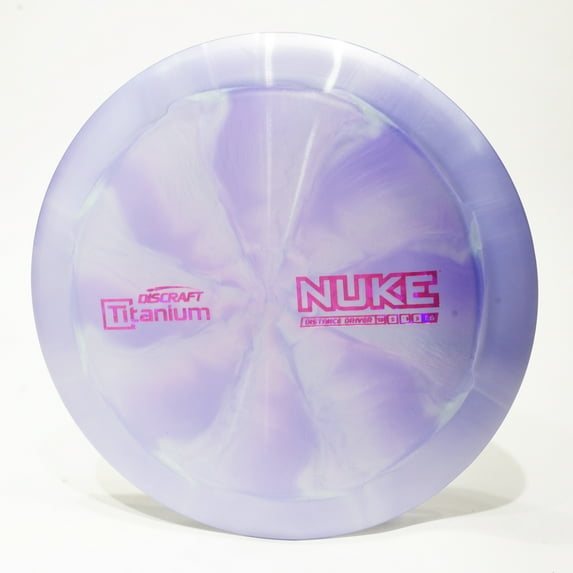 Discraft Titanium Nuke (New Blend) Disc Golf Distance Driver, Pick Your Disc 173-174g Purple - 5