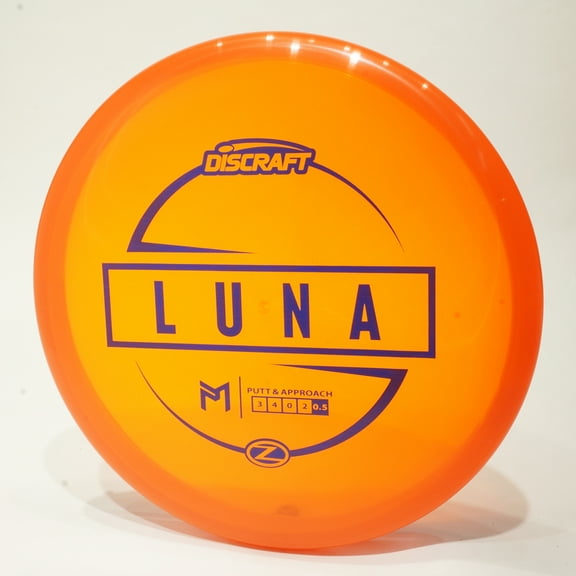 Discraft Z Luna Disc Golf Putter & Approach Disc, Pick Color/Weight [Stamp & Exact Color May Vary] Orange 173-174 grams