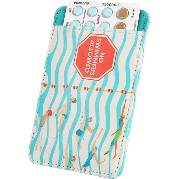 Discreet Birth Control Pill Case Holder Sleeve 4.4 x 3 Inch - Fits All Standard Pill Packs (Blue)