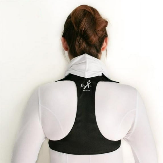 Discreet Posture Support Corrector Back and Shoulder Support (Large Black)