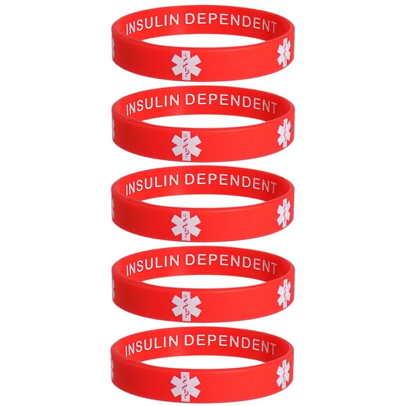 Discreet Protection, Vibrant Style: Type 1 Diabetic Medical Alert Bracelets (5-Pack)