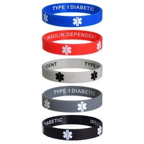 Discreet Protection, Vibrant Style: Type 1 Diabetic Medical Alert Bracelets (5-Pack)