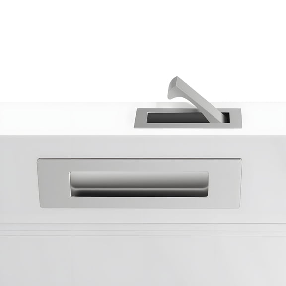 Discreet Push Pull Design Handles 18cm For Kitchens Bathrooms Metal