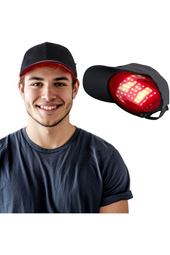 Discreet Red Light Therapy Hair Cap, Portable At-Home Scalp Care Hat for Thicker, Fuller Looking Hair