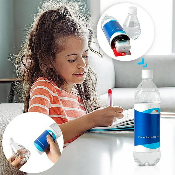 Discreet Water Bottle Safe for Valuables - Hidden Storage Container for Money, Jewelry & Documents - 7.8x7.8x27cm Portable Security Solution