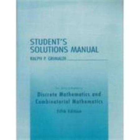 Pre-Owned Student Solutions Manual for Discrete and Combinatorial Mathematics (Paperback) 0321200330 9780321200334