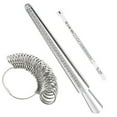 thumbnail image 1 of Discs Aluminium Ring Sizer Mandrel Metal Ring Sizer Finger Sizing Stick Mandrel Tool With Ring Sizer Gauge Set Measuring Tape For Ring Size Measurement, 1 of 7